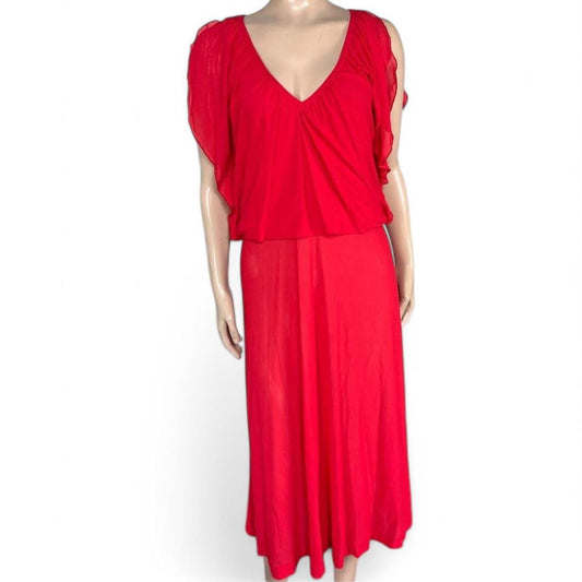 Iconic 70s Vintage Red Dress | Size S