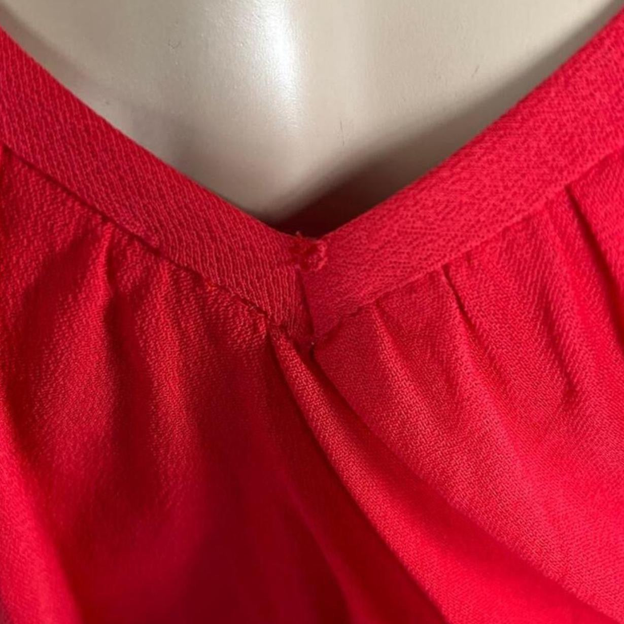 Iconic 70s Vintage Red Dress | Size S