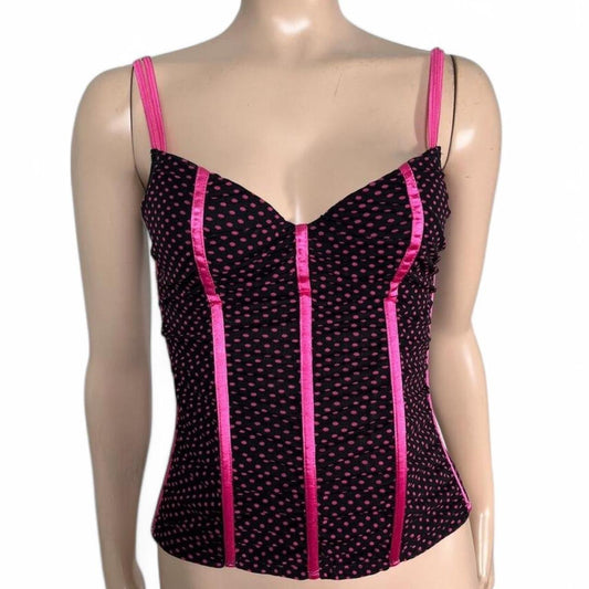 Victoria’s Secret Sexy Little Things Polka Dot Mesh Corset Top | Size 34B