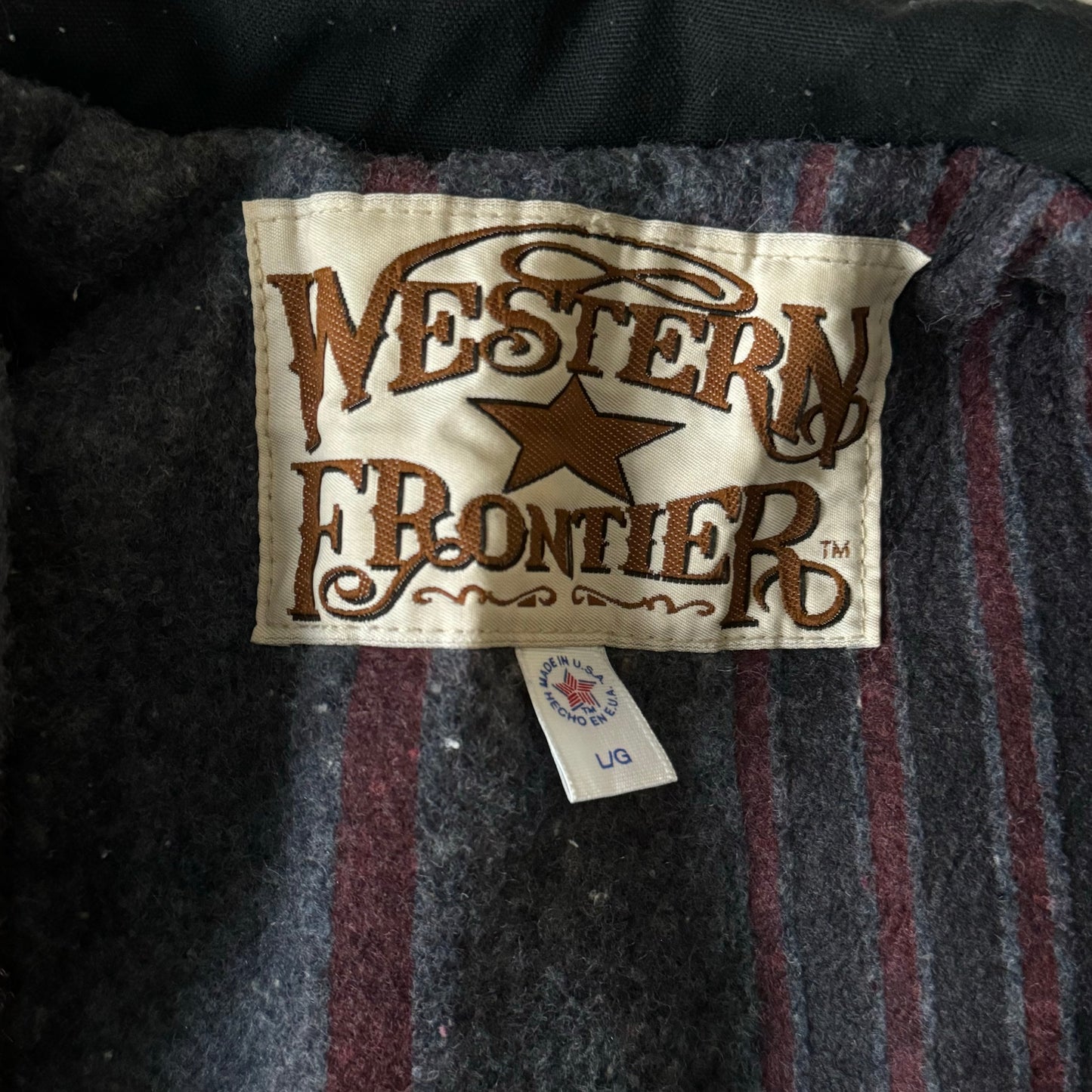 Vintage Western Frontier Color Block Jacket | Size L