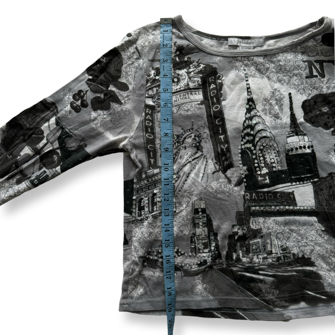 Y2K NYC Graphic Top | Size L