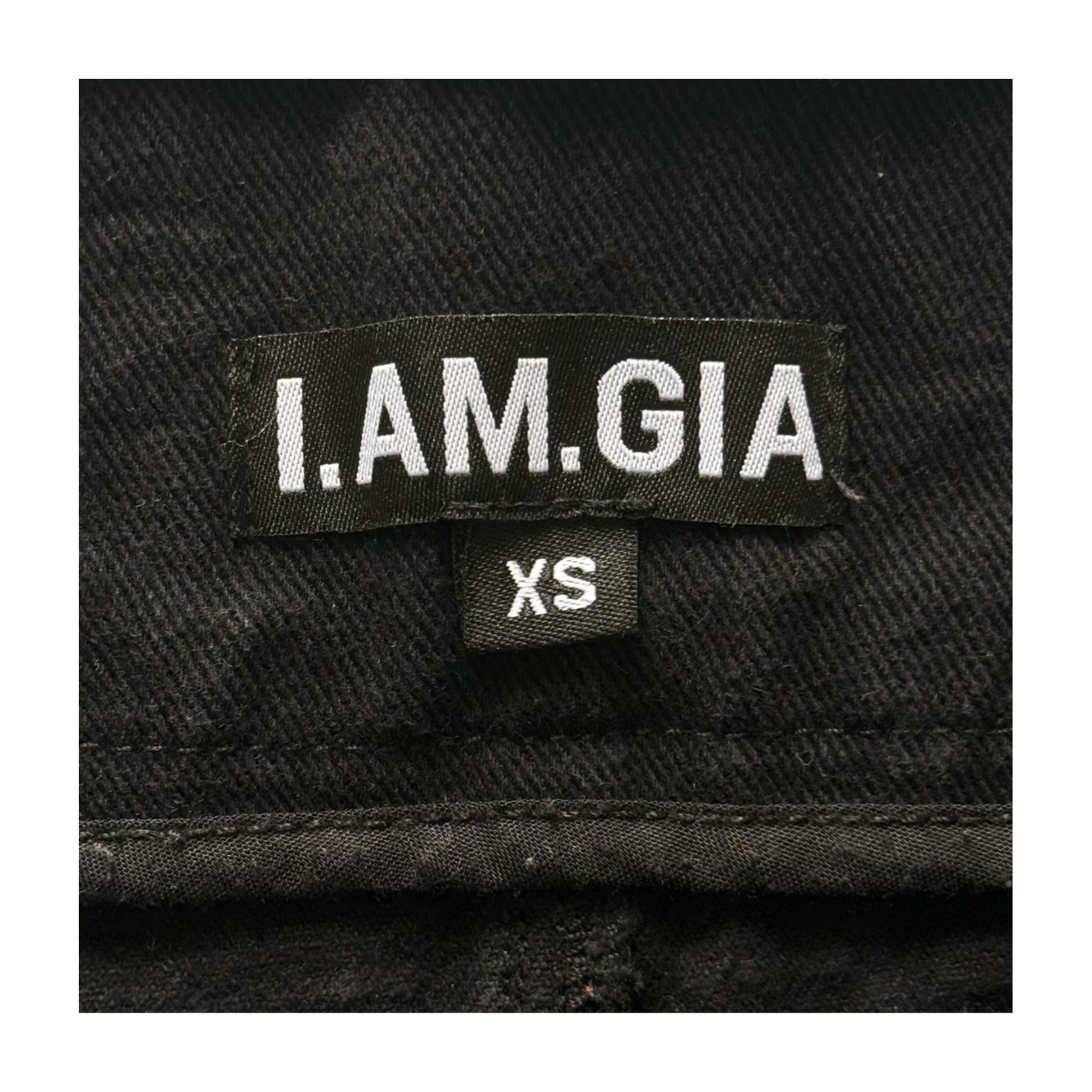 I.AM.GIA Black Denim Mini Skirt | Size XS