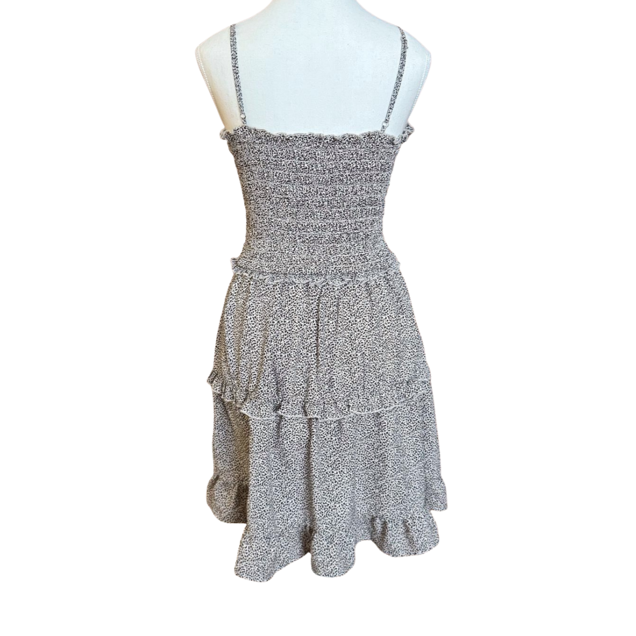 Tiered Ruffle Patterned Dress | Size S