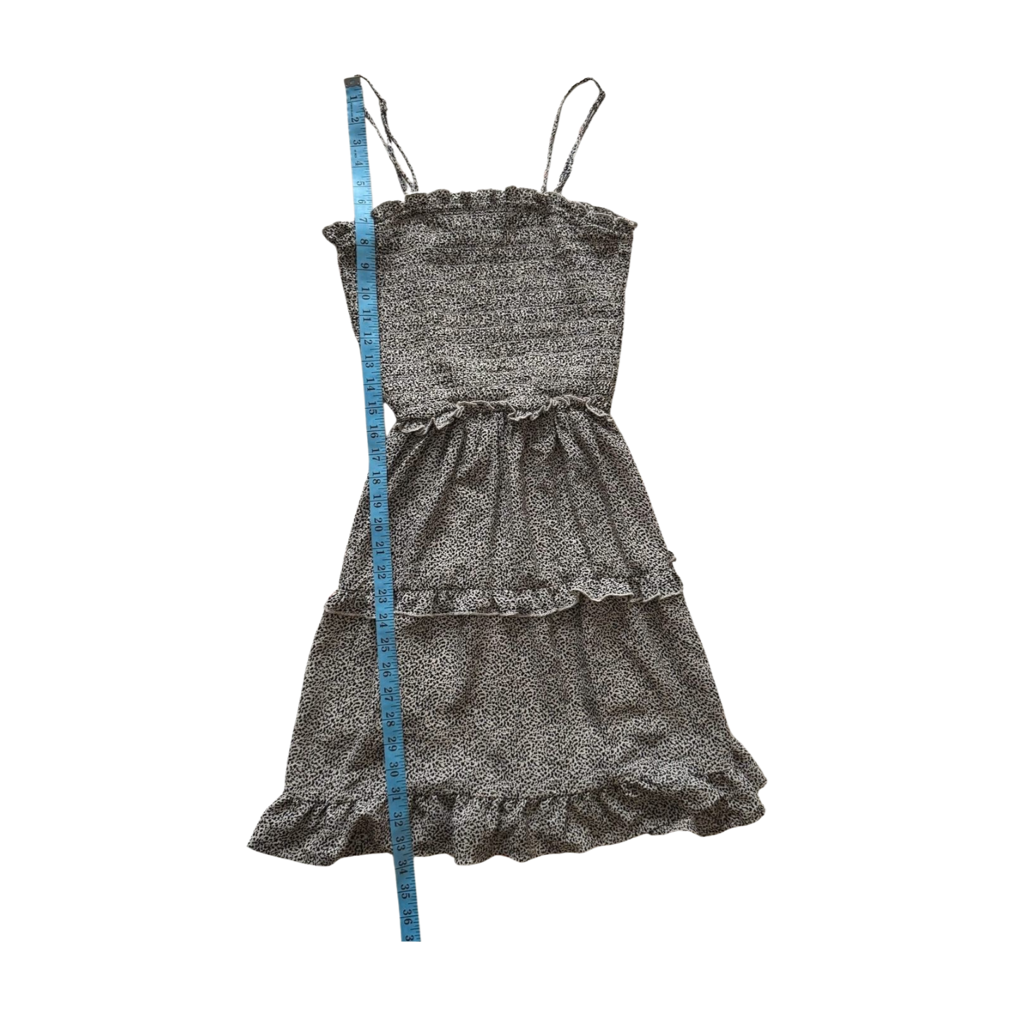 Tiered Ruffle Patterned Dress | Size S