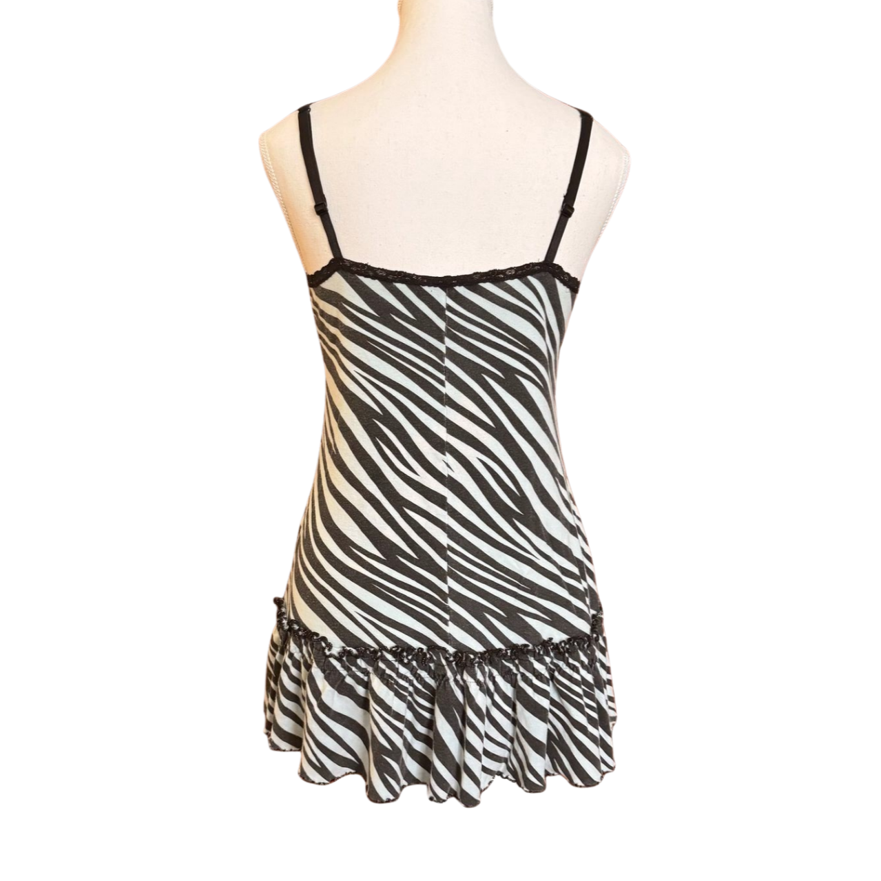 Y2K Betsey Johnson Zebra Mini Dress| Size S