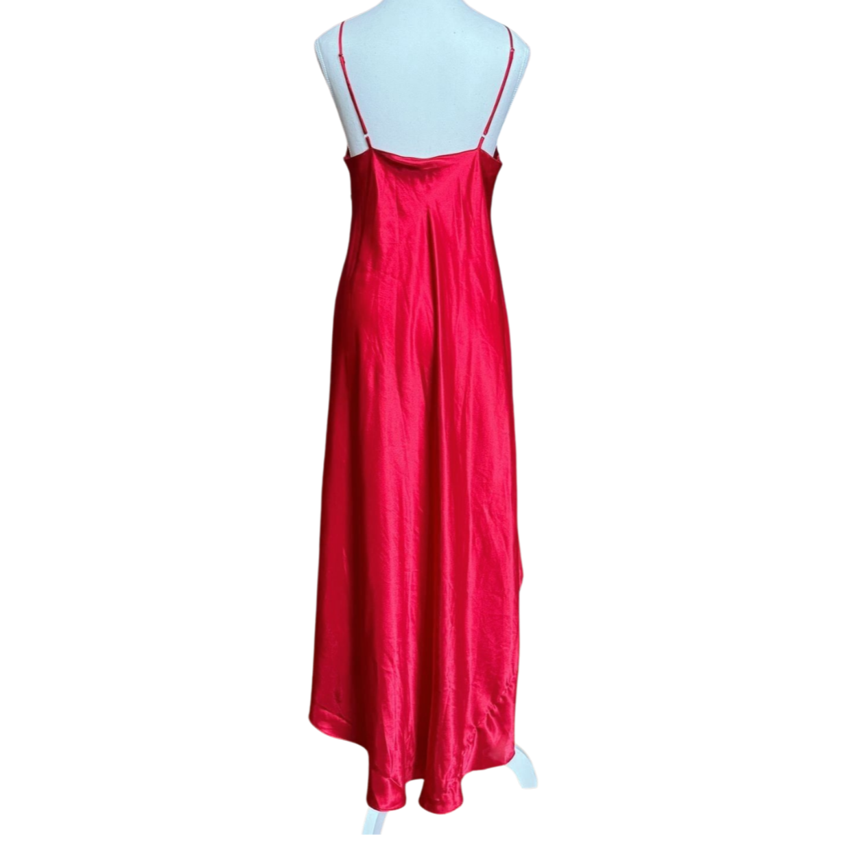 Victoria's Secret Red Satin Lace Slip Dress | Size M