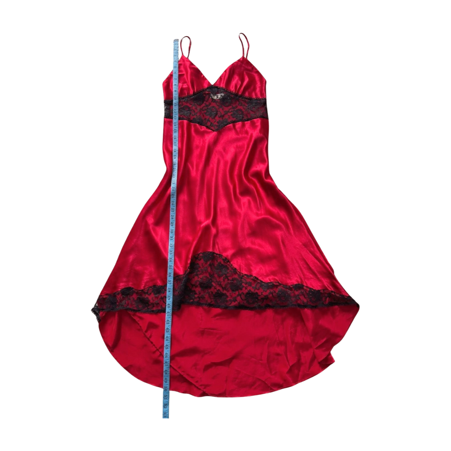 Victoria's Secret Red Satin Lace Slip Dress | Size M