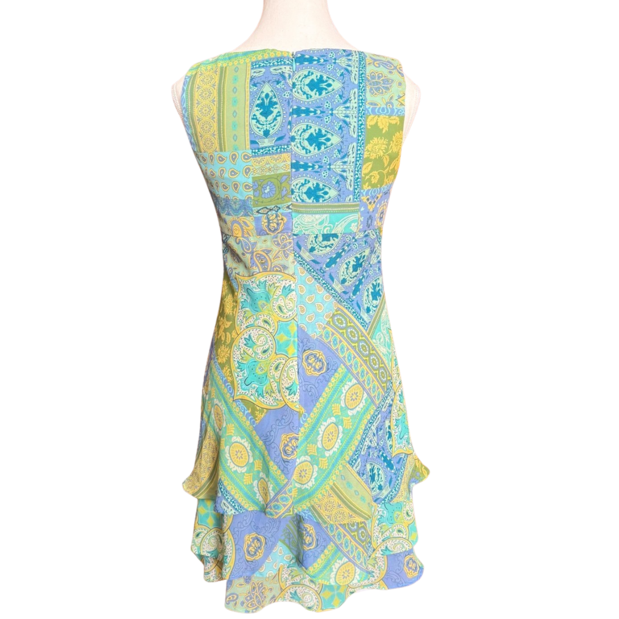 Y2K Paisley Ruffle Dress | Size 4