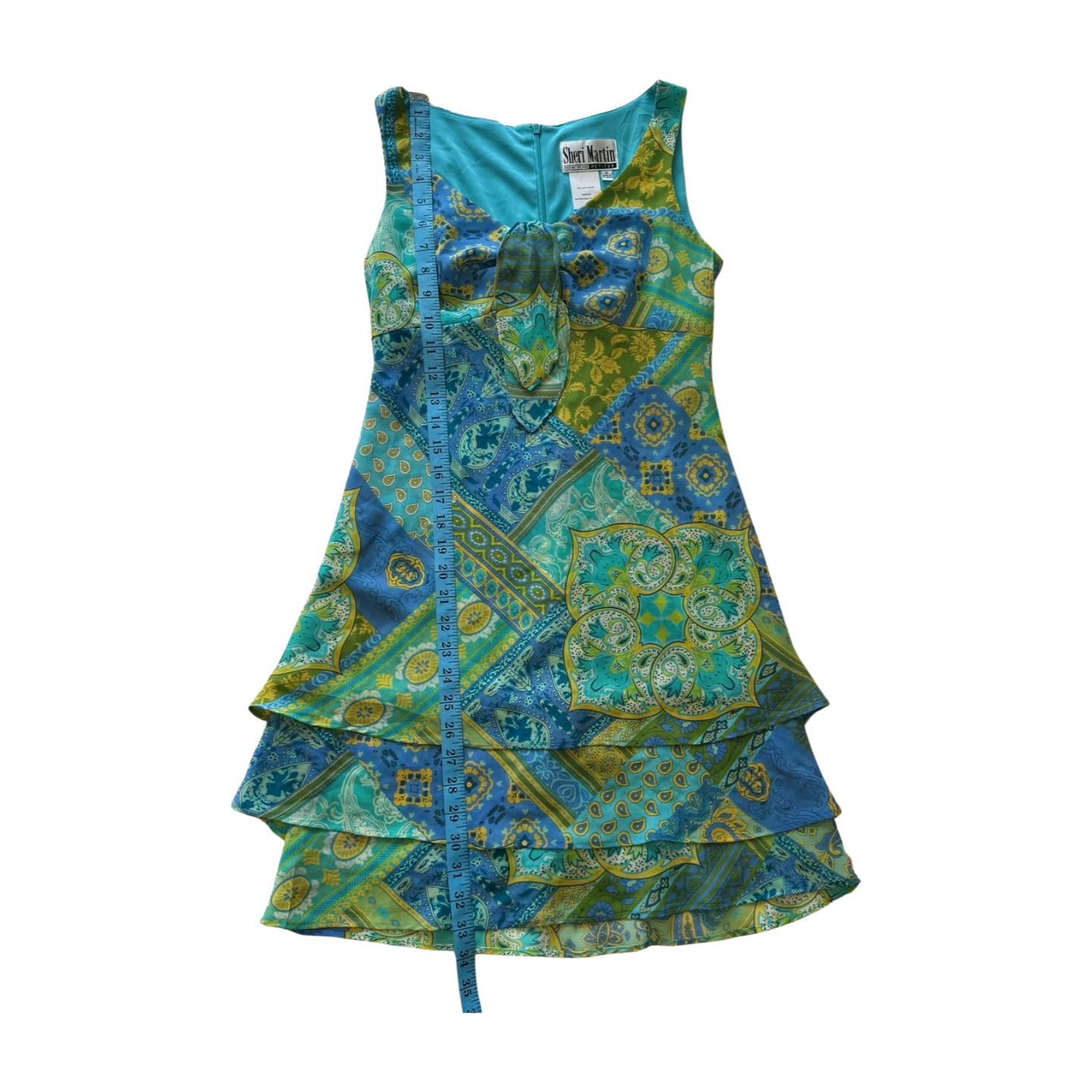 Y2K Paisley Ruffle Dress | Size 4