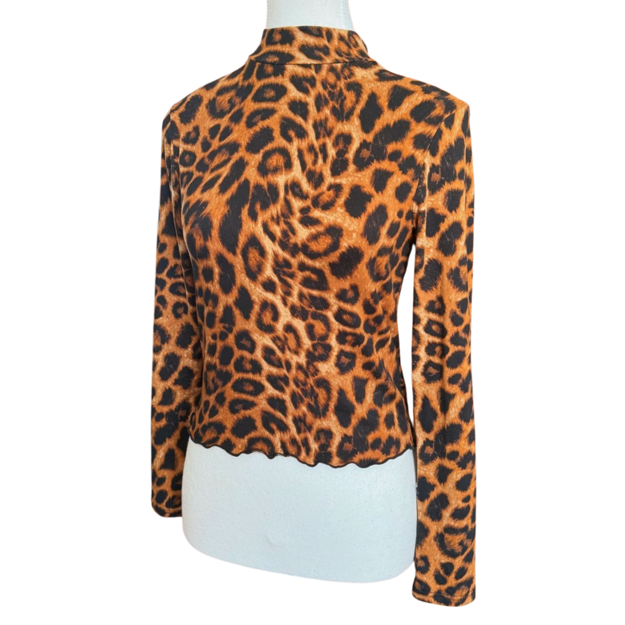 Super Soft Leopard Print Long-Sleeve Top | Size S