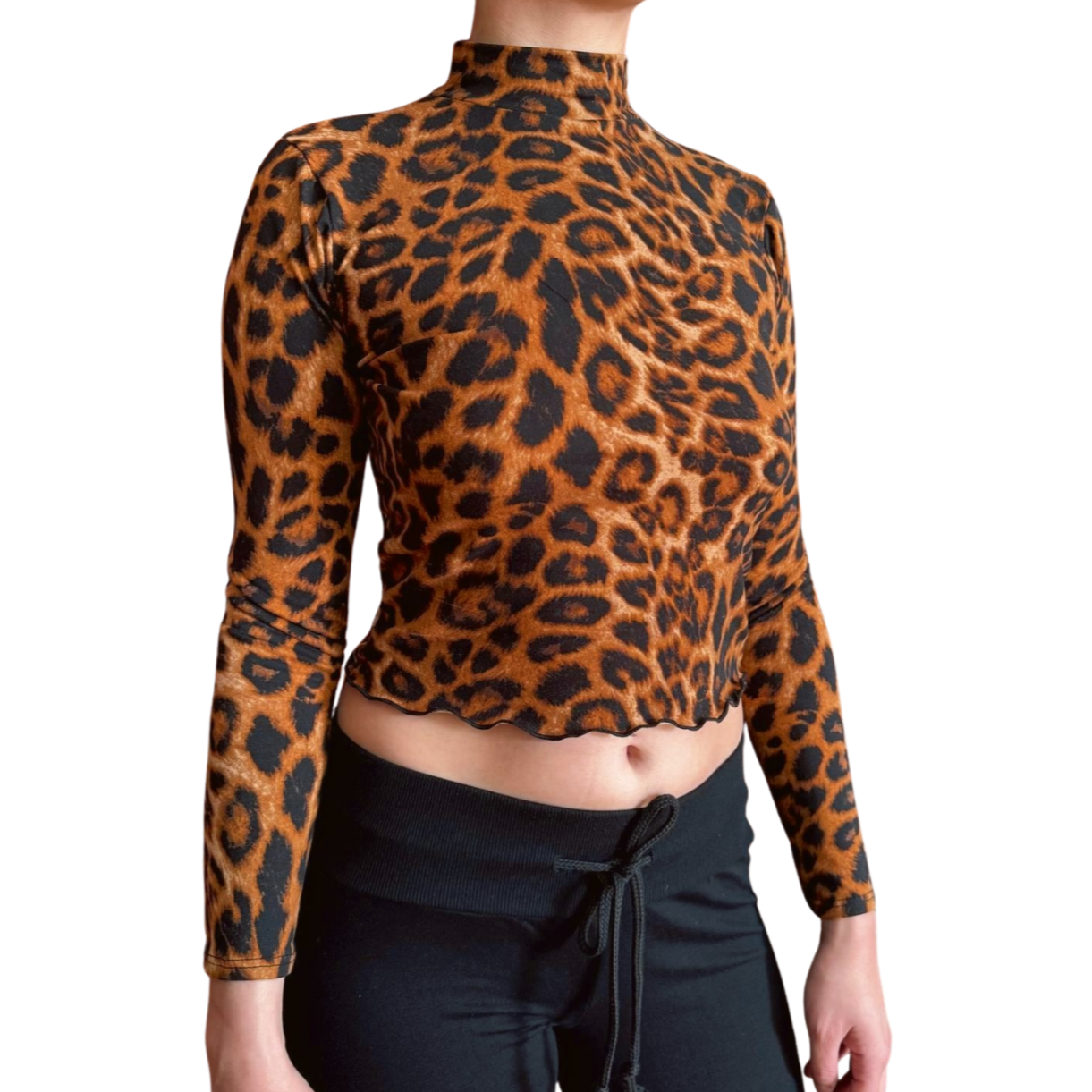 Super Soft Leopard Print Long-Sleeve Top | Size S