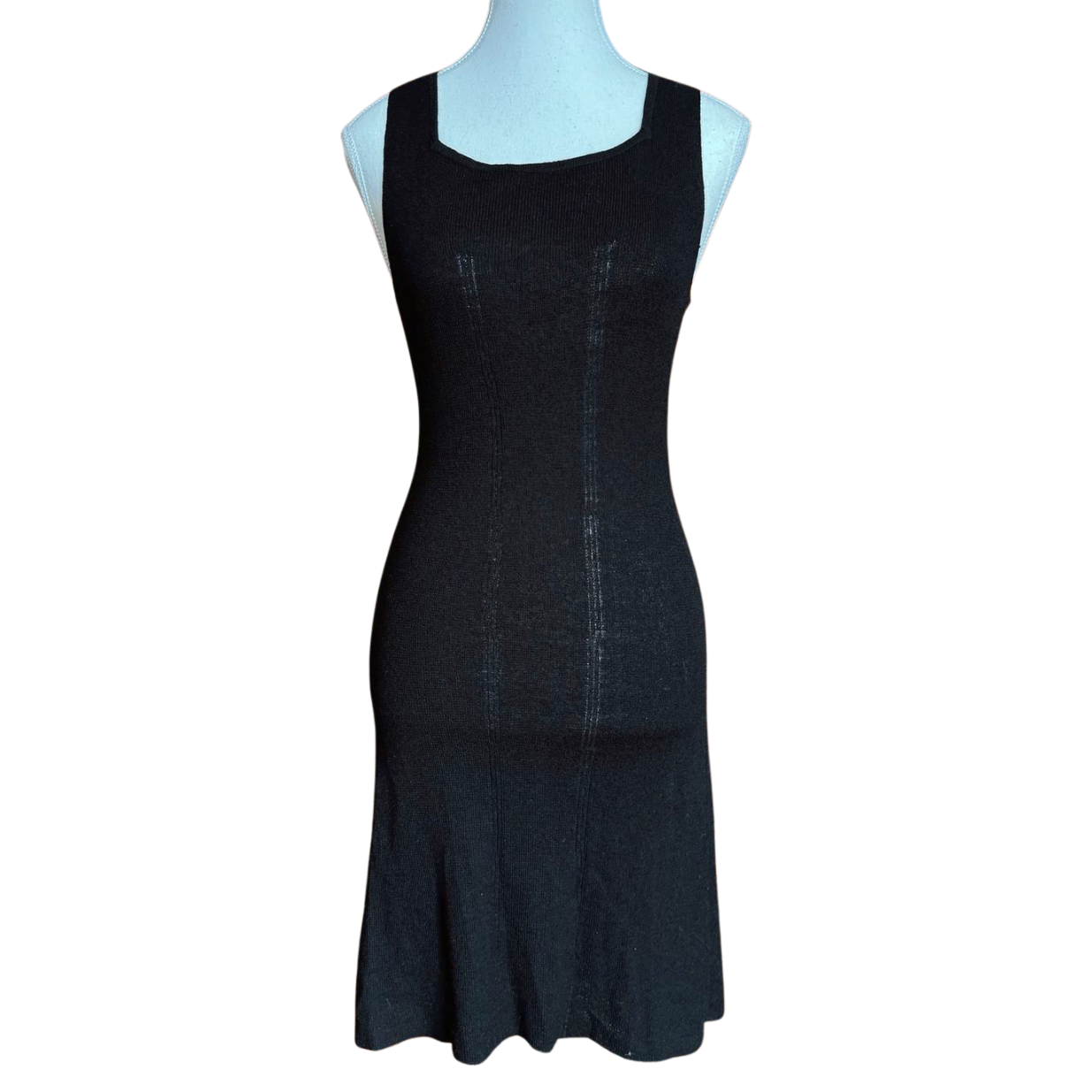 Y2K Guess Collection Black Knit Sleeveless Dress | Size S