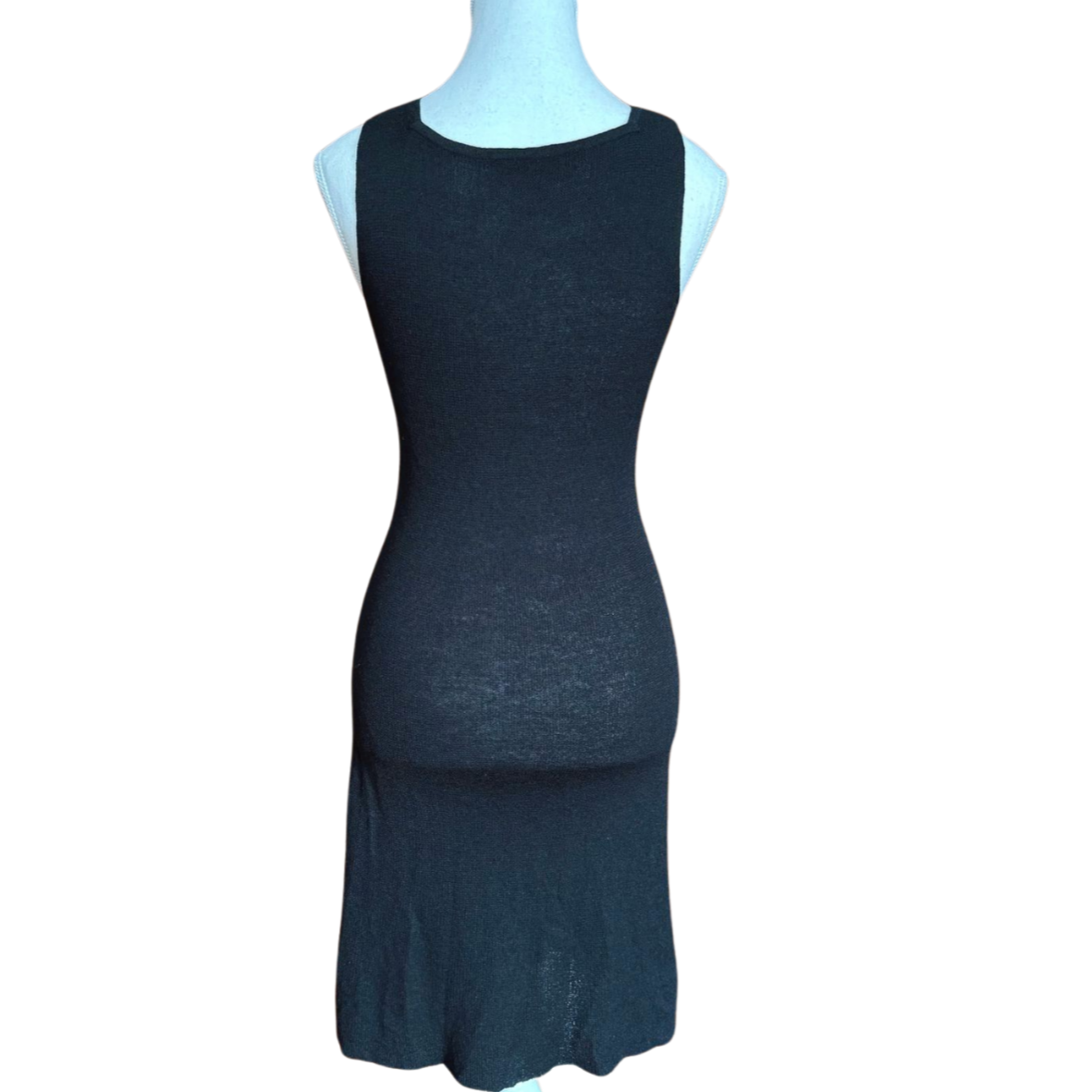 Y2K Guess Collection Black Knit Sleeveless Dress | Size S