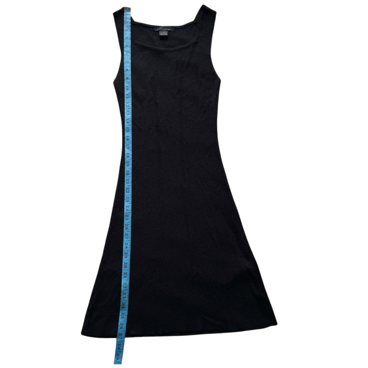 Y2K Guess Collection Black Knit Sleeveless Dress | Size S