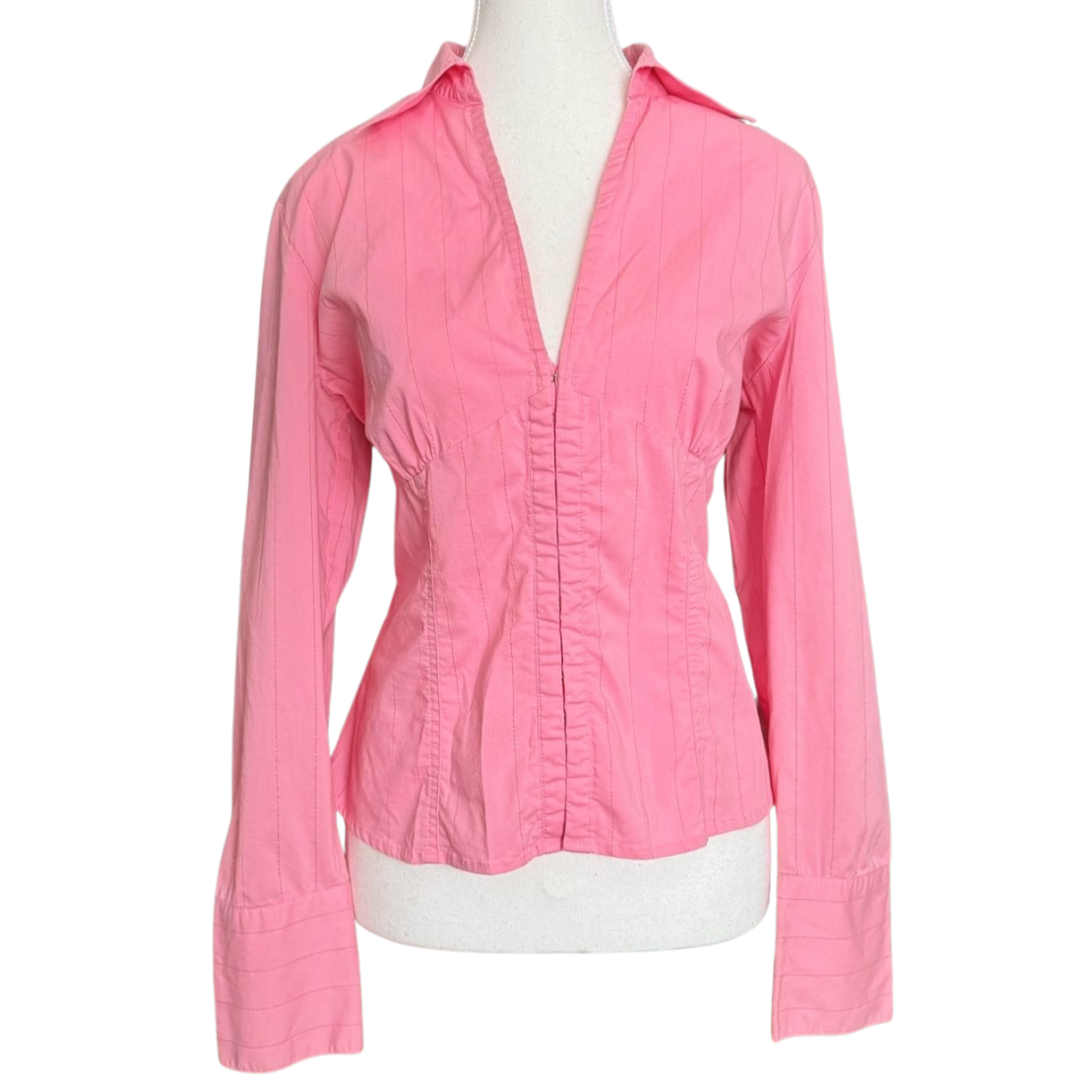 Y2K NY&Co Pink Fitted Blouse | Size M/L