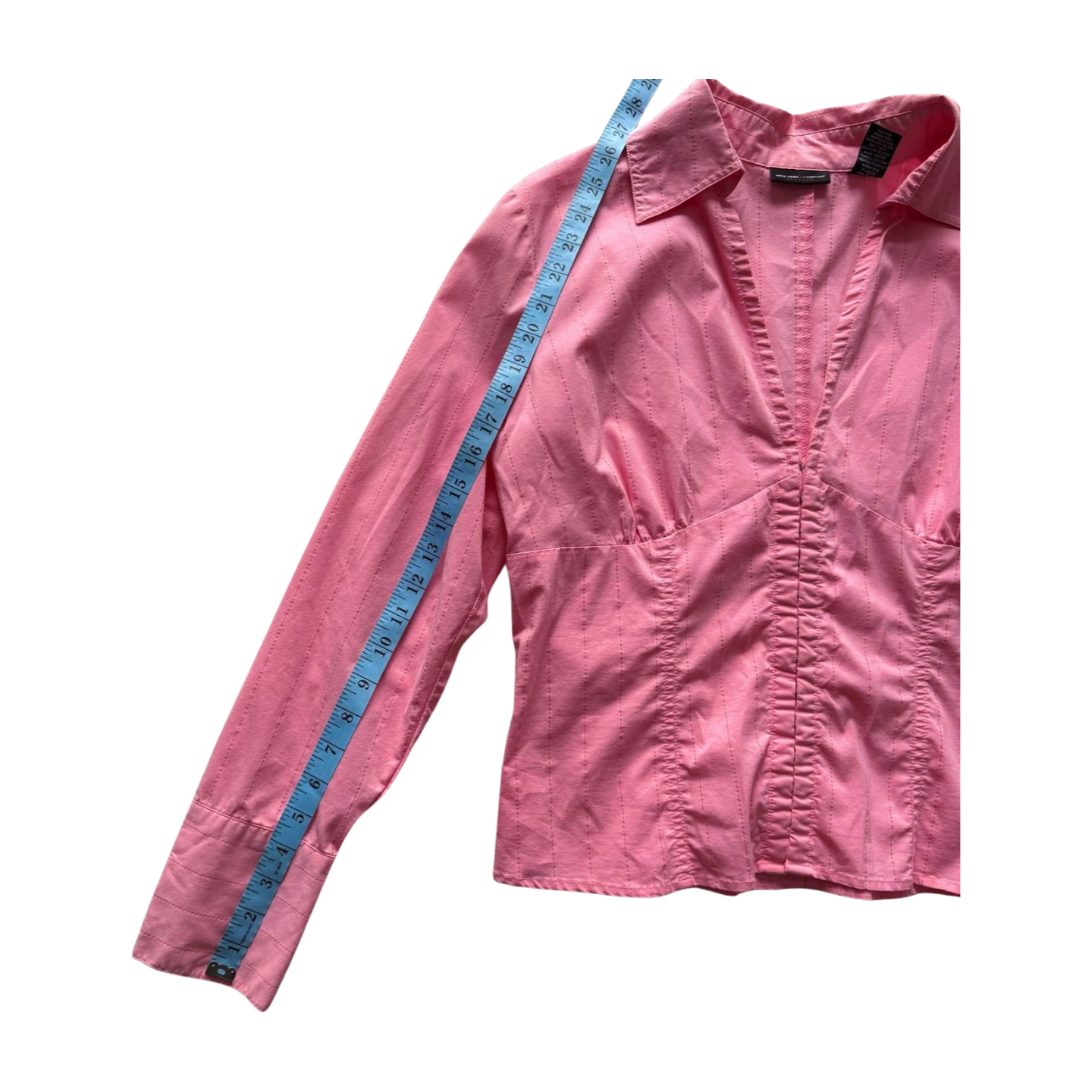 Y2K NY&Co Pink Fitted Blouse | Size M/L