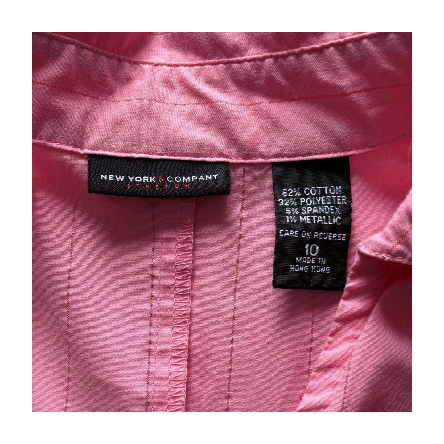 Y2K NY&Co Pink Fitted Blouse | Size M/L