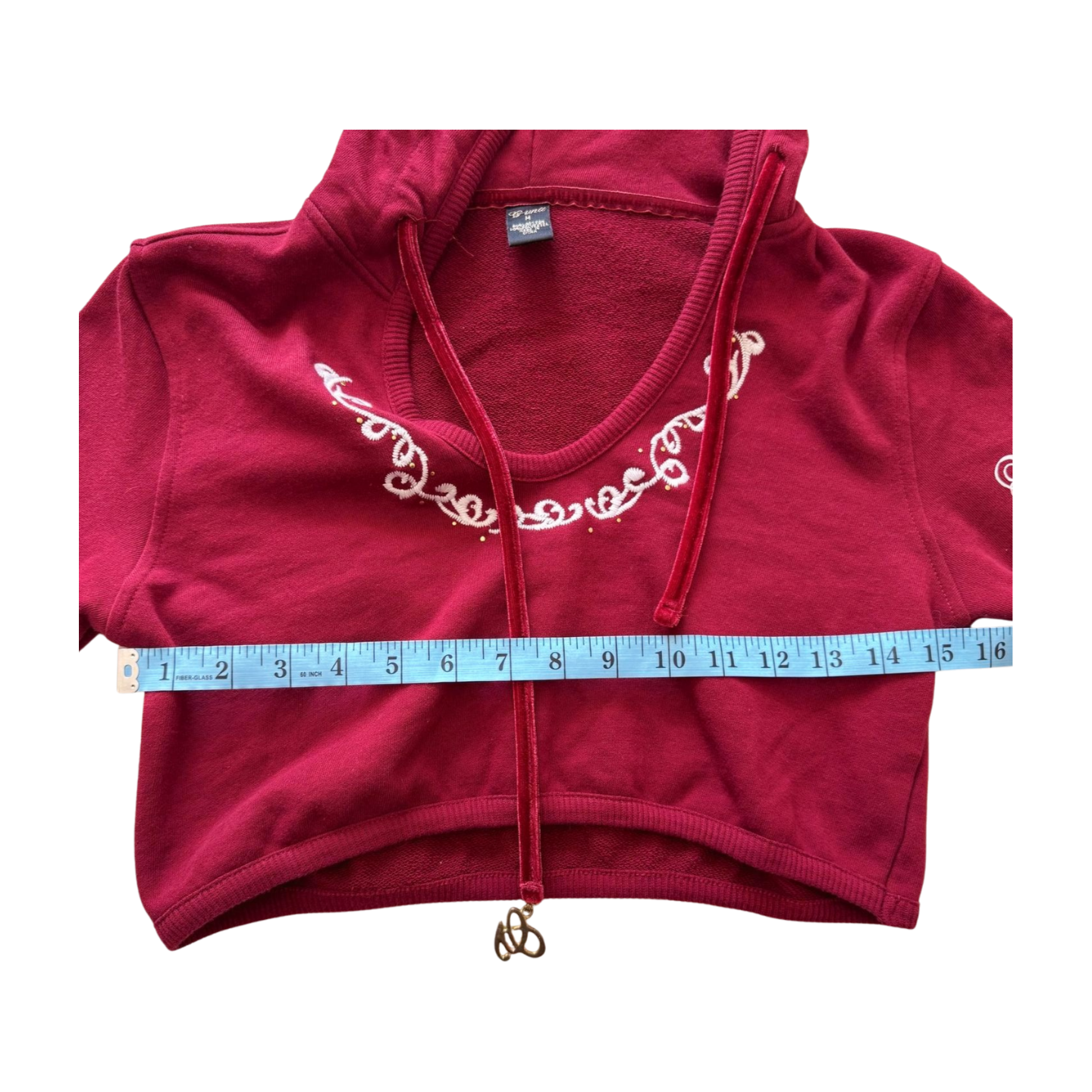 Y2K G-Unit Embroidered Cropped Hoodie | Size M